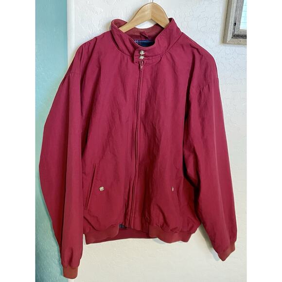 Vintage LL Bean Jacket Mens Tall Large Harrington Bomber Zip Plaid Lined USA 90s - Picture 4 of 5